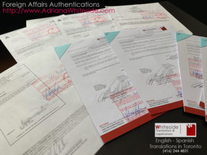 Authentications at Foreign Affairs