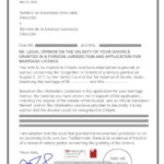 Carta de Opinión para casarse en Toronto, Ontario