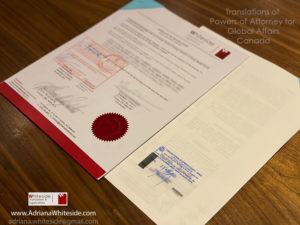 Power of Attorney translation for Global Affairs