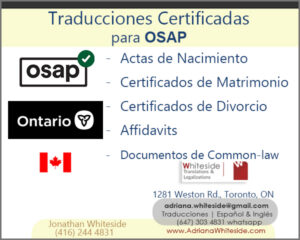 Traducciones oficiales para OSAP