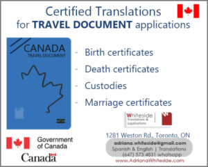 Refugee Travel Document applications